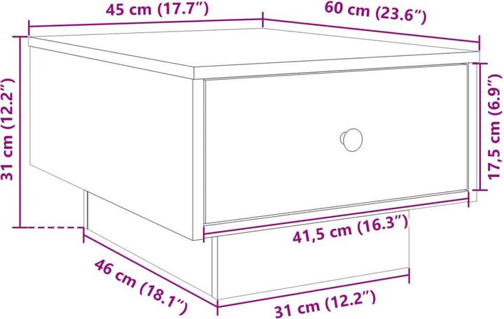 Produktbild VidaXL Bartolemo (60 x 45 x 31 cm)