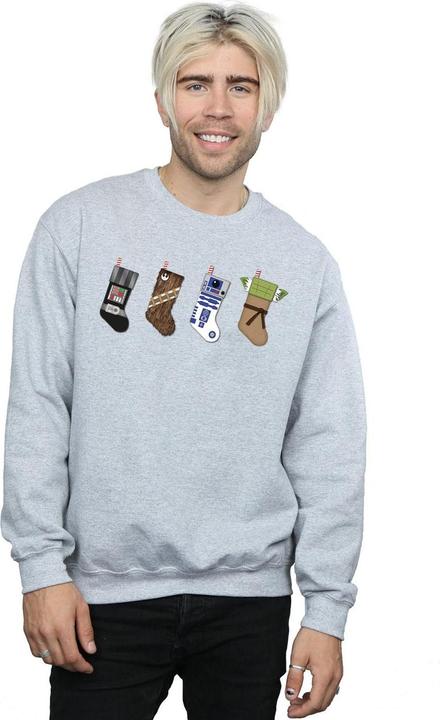 Actual product image Star Wars Mens Christmas Stockings Sweatshirt (S)