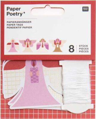 Paper Poetry Geschenkanhänger Set (Geschenkband, 8 x)