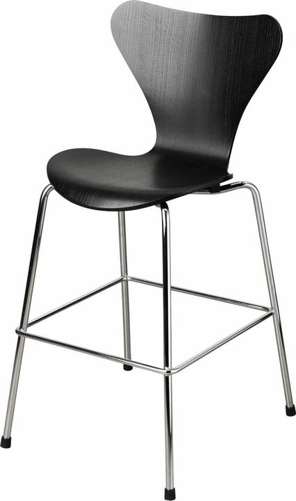Fritz Hansen Series 7 Junior Chair Black/Chrome (High chair)