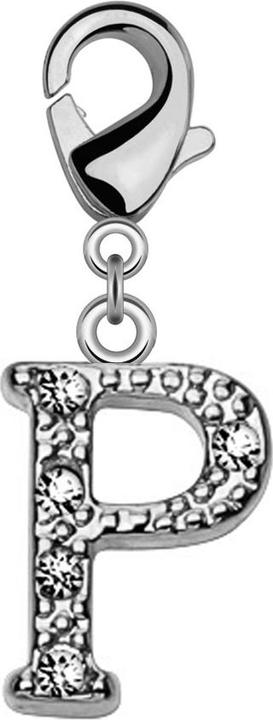 Image du produit Star Piercing Pendentif avec cristal lettre P (Laiton)