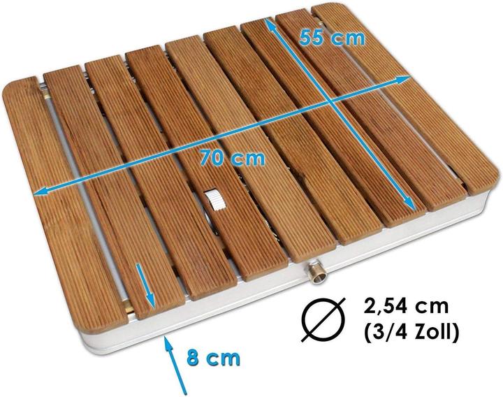 Actual product image Tec Teak Wood Outdoor Shower, 70x55cm