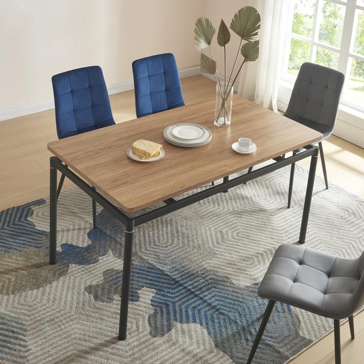 Actual product image En.Casa Hemnes dining table for 6 people 140x80 cm oak-look (140 x 80 x 75 cm)
