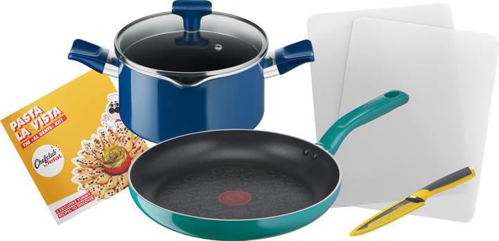 Produktbild Tefal Chefclub by Pasta La Vista Kochgeschirr-Set (Pfannenset + Topfset, Aluminiumguss)