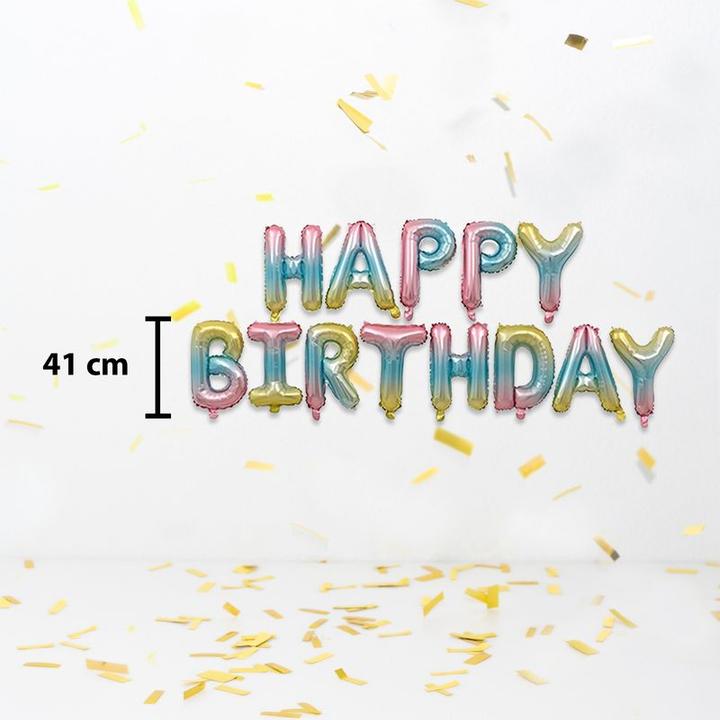 Immagine prodotto Hermex Lettera di Buon Compleanno Palloncino in foil Ghirlanda di palloncini