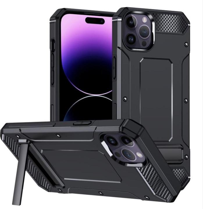 Produktbild Techsuit - Hybrid Armor Kickstand - iPhone 14 Pro Max - Black (Apple iPhone 14 Pro Max)