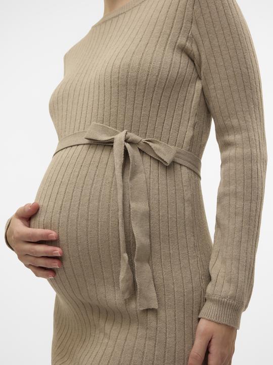 Image du produit Mamalicious Coupe normale Col rond Manches côtelées Manches ballon Robe courte Robe en tricot (L)