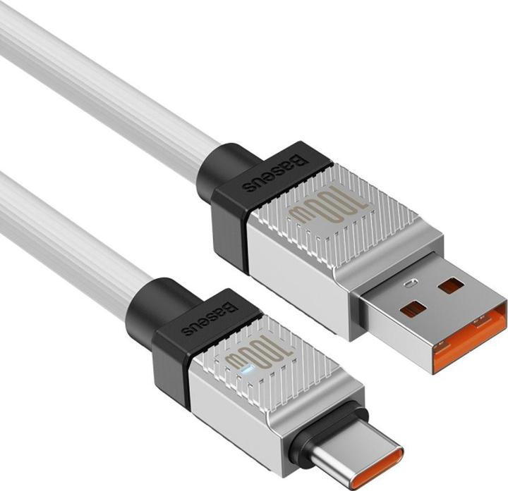 Actual product image Baseus Cable USB do USB-C CoolPlay 100W 2m (white) (2 m, USB 3.2 Gen 1)