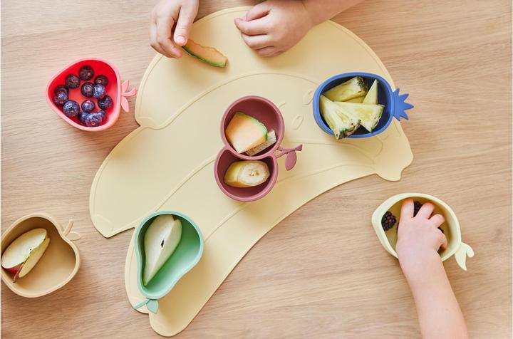 Actual product image Oyoy Children's Bowl Pineapple & Apple 2 pieces, Blue/Brown
