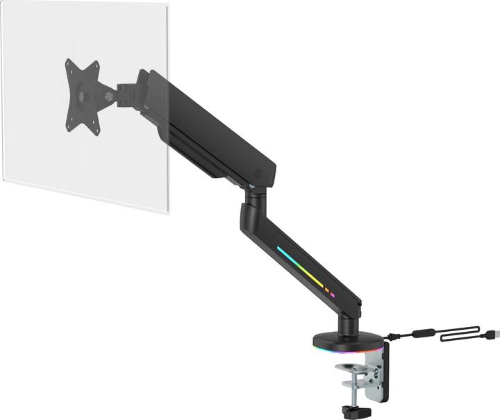 Produktbild Deltaco Gaming RGB - Single Arm Monitorhalterungen (Tisch, 32")