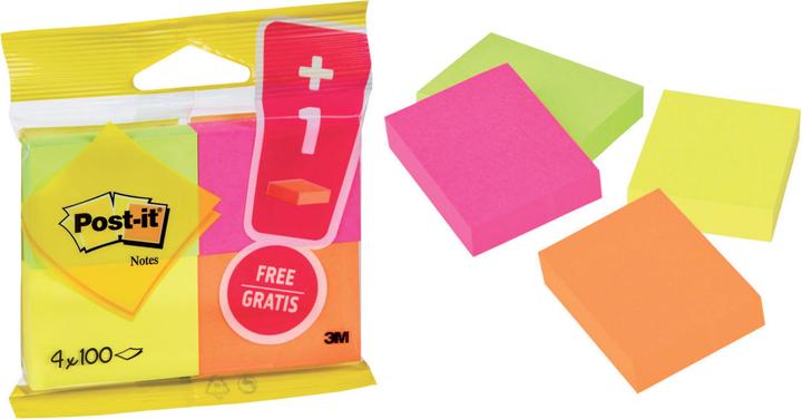 Image du produit Post-it Notes adhésives 3 + 1 (38 x 51 mm)