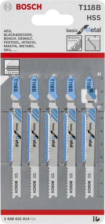 Actual product image Bosch Professional Zubehör T 118 B Basic for Metal
