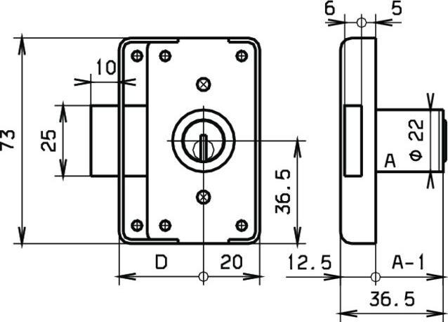 Actual product image Dormakaba KABA 8 Locker lock 2422 without forend