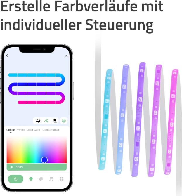 Immagine prodotto Hombli Striscia LED (RGB, 500 cm, Interno)
