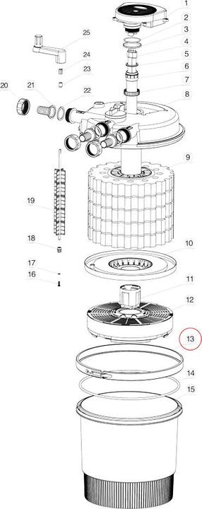Produktbild SunSun Ersatzteil: CPF-20000/30000/50000 Druckteichfilter Aussen Klammer