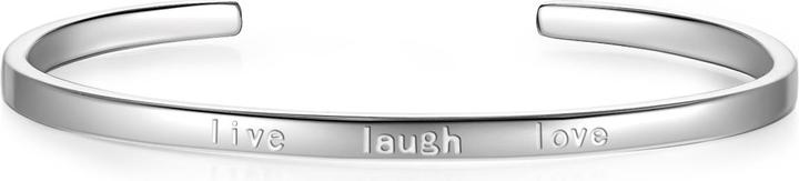 Image du produit Glanzstücke München Femmes vivre rire aimer argent sterling 17,0 cm, réglable de manière flexible - 9356 (17 cm, Argent Sterling)