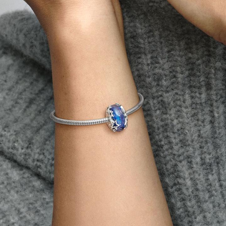 Produktbild Pandora Blaue Galaxie & Sterne Murano Charms/Beads (Silber 925)