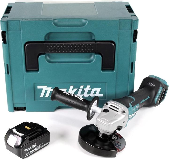 Actual product image Makita DGA 517 F1J Cordless angle grinder 18 V 125 mm brushless + 1x rechargeable battery 3.0 Ah + Makpac (125 mm)