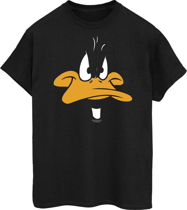 Image du produit Looney Tunes Femme/Les femmes - T-shirt boyfriend en coton avec visage de canard Daffy (L)