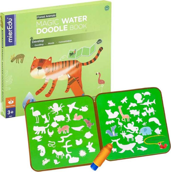 Image du produit mierEdu Livre de coloriage aquatique magique - Animaux de la forêt