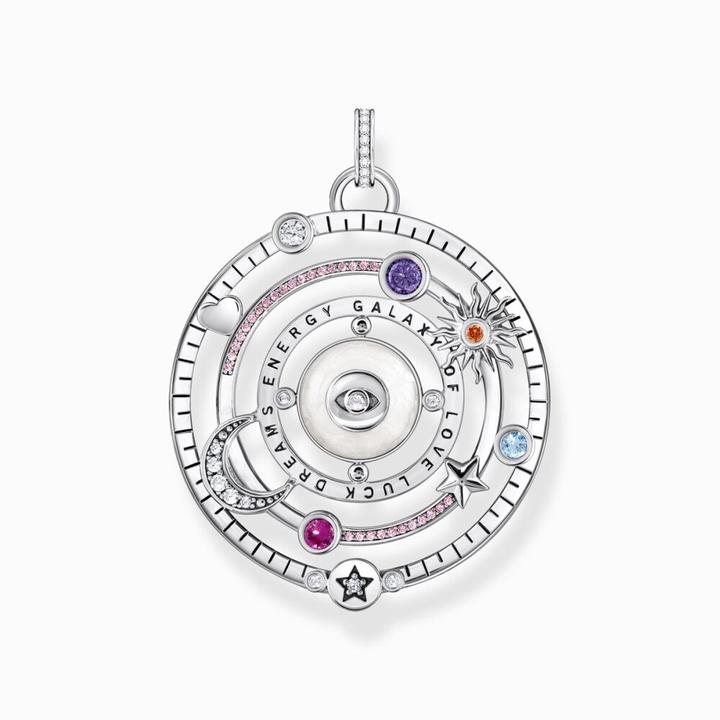 Image du produit Thomas Sabo Pendentif demi-sphère avec oeil pierres multicolores argent noirci (Argent 925, Émail/argent, Émail)