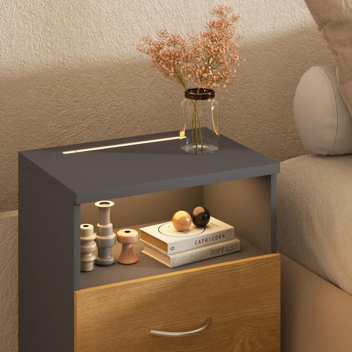 Immagine prodotto Casaria Comodino (39 x 28 x 54 cm)