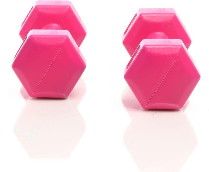 Produktbild Luxtri Hantel Set 2 x 500 g Pink Kurzhantel 2er Gewichte Krafttraining Zuhause (2 x 0.5 kg)
