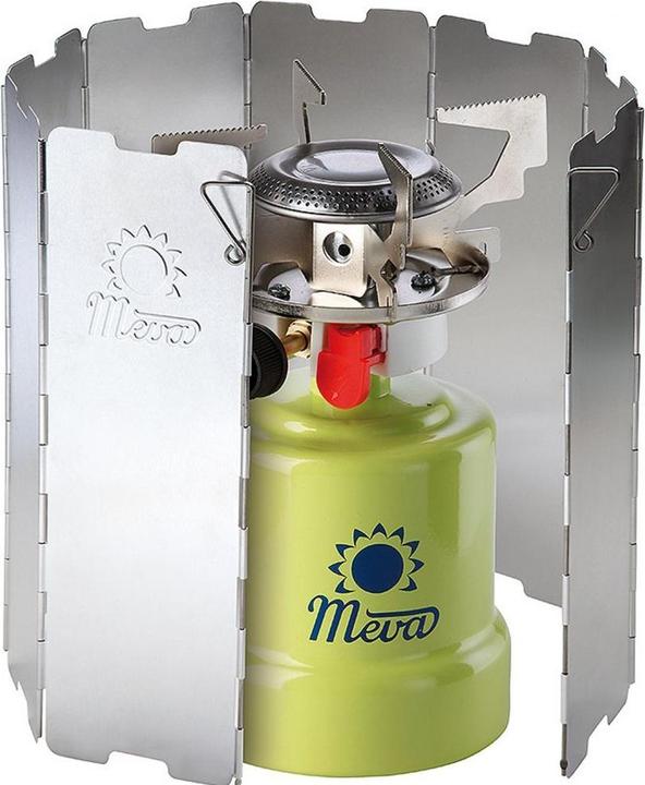 Image du produit Meva Bouclier anti-vent pour un brûleur de poêle de camping - argent