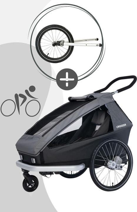 Actual product image Croozer Kid Keeke 1 3in1 - Mountain Grey