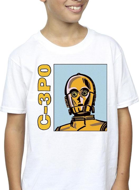 Actual product image Star Wars Boys C3PO Line Art T-Shirt (140, 146)
