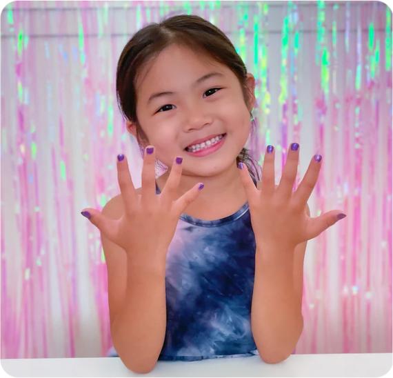 Immagine prodotto Miss Nella Nagellack Galatic Unicorn (Unicorno galattico, Viola intenso come il cielo notturno e pieno di brillantini come la polvere di stelle, Smalto pelabile)