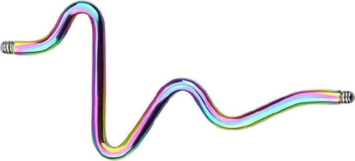 Image du produit Star Piercing Bâton Barbell coloré battement de coeur (sans laiton, Acier chirurgical 316L)