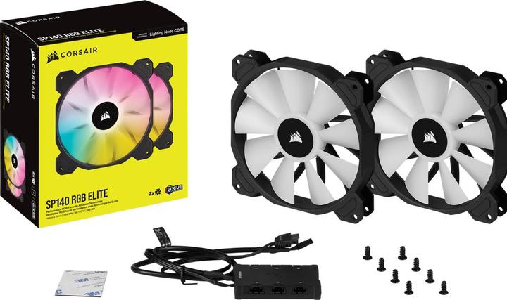 Actual product image Corsair SP140 RGB Elite Dual Node C (140 mm, 2 x)