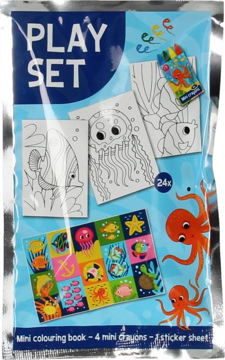 Produktbild No Name Leckerli-Set: Malbuch, Buntstifte & Stickerbogen – Unterwasserwelt