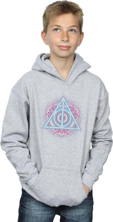 Immagine prodotto Neon Deathly Hallows Felpa con Cappuccio Ragazzi (140, 146)