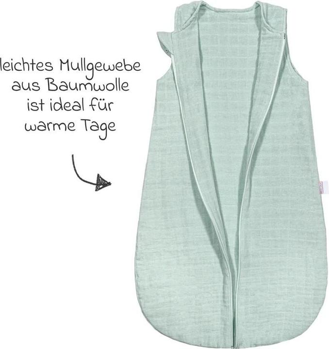 Produktbild Makian Musselin-Schlafsack - Mint - Schlafsäcke (100 cm)