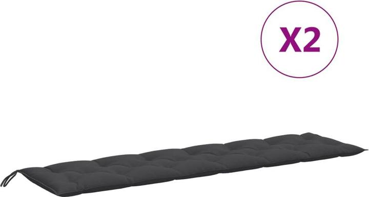 Image du produit VidaXL Coussins de banc de jardin 2 pcs. tissu (200 x 50 x 7 cm)