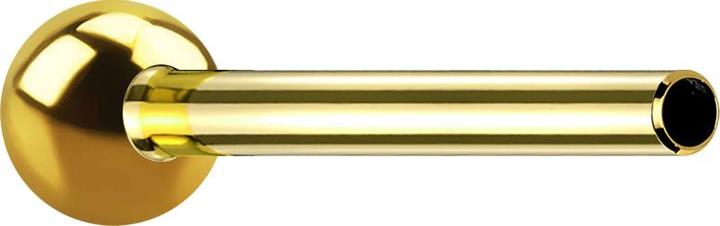 Star Piercing Micro Threadless Barbell-Stab vergoldet mit Kugel (ohne Messing, Titan G23)