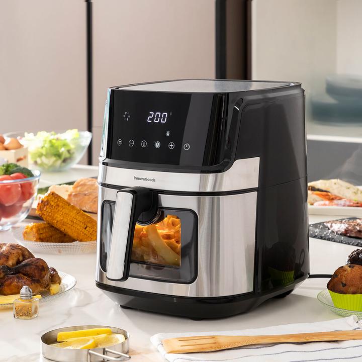 Immagine prodotto InnovaGoods Friggitrice ad aria calda Fryinn View 6500 1700 W 6,5 L Noble (Spina UE)
