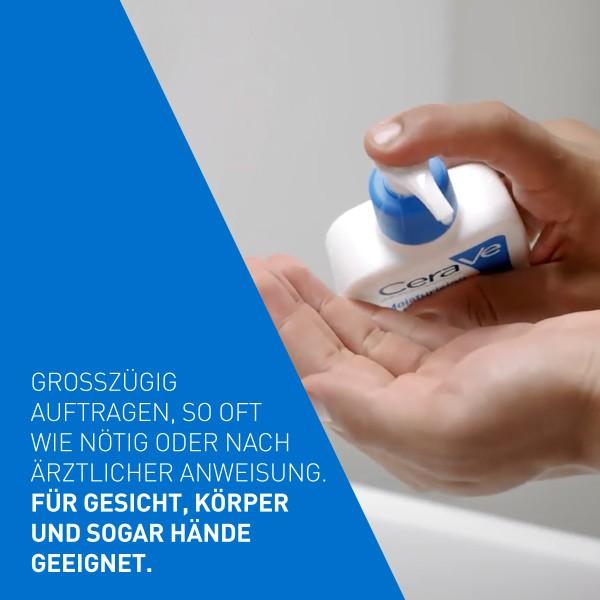 Produktbild CeraVe Feuchtigkeitslotion: Körperlotion für trockene bis sehr trockene Haut für Gesicht und Körper (Körpercreme, 88 ml)