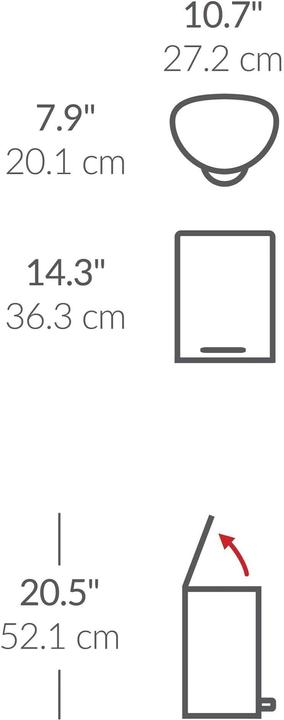 Image du produit Simplehuman Poubelle 6 l, argent brossé (6 l)