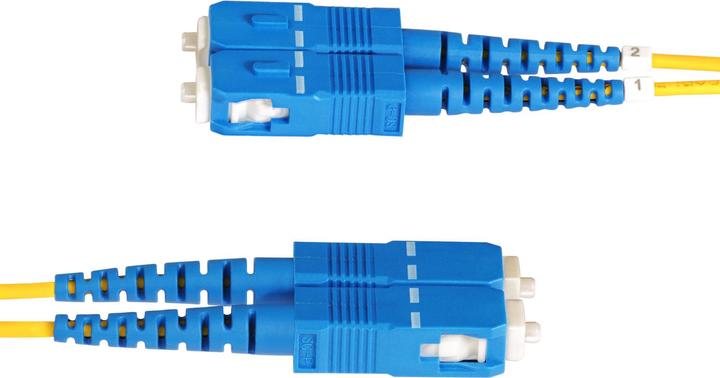 Actual product image StarTech com 1m (3ft) LC to SC(UPC) OS2 Single Mode Duplex Fiber Optic Cable, 9/125µm, Laser Optimiz (UTP, CAT7, 1 m)