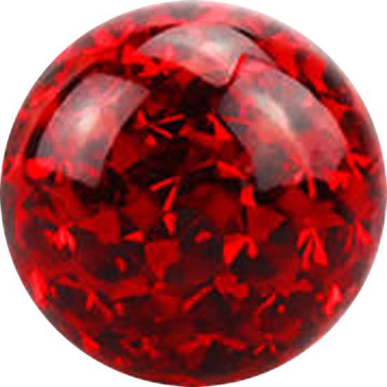 Produktbild Star Piercing Micro Kristall Kugel rot Epoxy Schutzschicht (Chirurgenstahl 316L, ohne Messing)