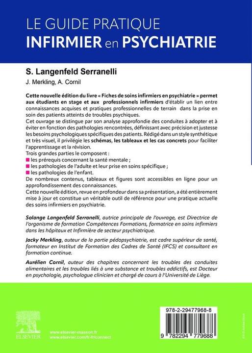 Immagine prodotto Le guide pratique infirmier en psychiatrie (Francese, Merkling Jacky, Langenfeld Solange, Cornil A., 2024)