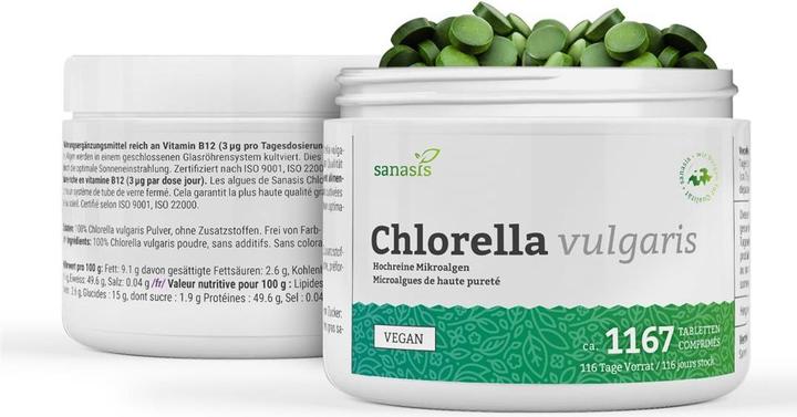 Produktbild Sanasis Chlorella Vulgaris Tablette vegan (350 Stück, Tabletten, 410 g)