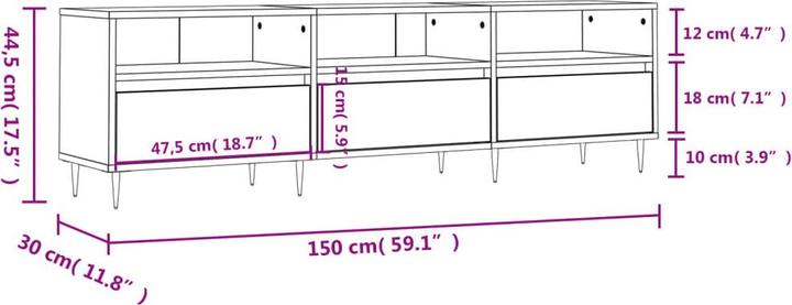 Immagine prodotto VidaXL Halo (150 x 30 x 44,5 cm)
