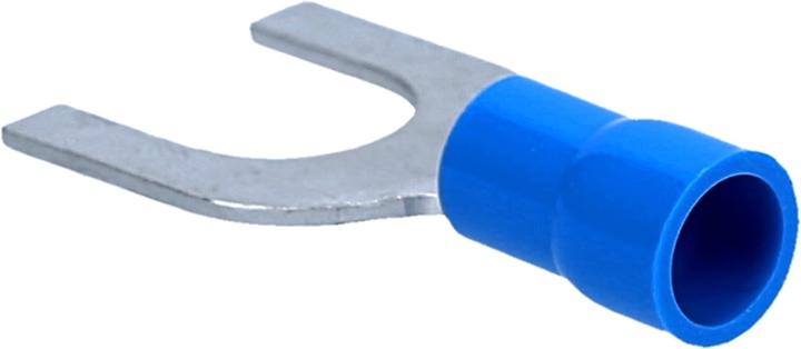 Actual product image Kalitec 10 GKSBU6 cable lugs fork cable lugs 1.5-2.5mm² I blue partially insulated I PVC collar U6