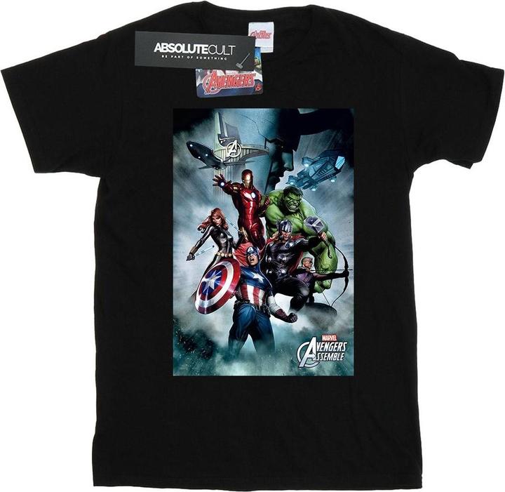 Actual product image Mens Avengers Assemble Team Montage T-Shirt (S)