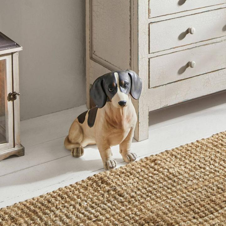 Image du produit Loberon Chien décoratif Bryan blanc/noir (17.5 x 37 x 32.5 cm)