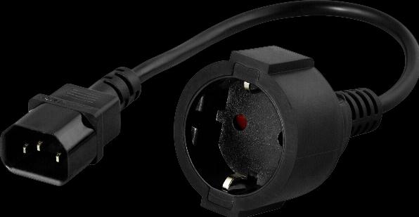 Image du produit Powerwalker Adaptateur de mise à la terre IEC. C14 - CEE 7/3 (Type F)